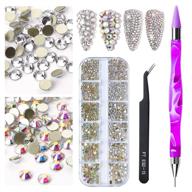 yzzseven hand turned resin nail pen with 1400 ab rhinestones - perfect nail diy kit! logo