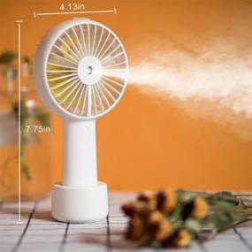 img 3 attached to Portable Handheld Misting Fan: Rechargeable Personal Cooling Fan with Water Spray, 3 Speeds - Ideal for Travel, Make-up, Outdoors & Car