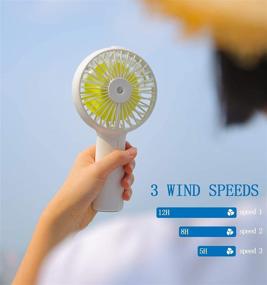 img 1 attached to Portable Handheld Misting Fan: Rechargeable Personal Cooling Fan with Water Spray, 3 Speeds - Ideal for Travel, Make-up, Outdoors & Car