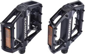 img 4 attached to 🚴 ZONKIE Mountain Bike Pedal: Durable Aluminum Alloy Flat Platform Pedals for Road Bike and MTB with Reflector, Sealed DU Bearing, and Universal Thread Size