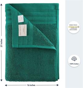 img 3 attached to 🛀 Craftsworth Premium Teal Hand Towels - 6 Pack of 16x27 Inches, 650 GSM 100% Ring Spun Cotton, Ultra Soft, Highly Absorbent & Quick Dry - Hotel Spa Collection for Bathroom