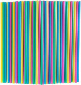 img 4 attached to 🌱 Colorful Compostable Straws: 300 Bulk Pack, 8.3 Inch Long Eco-Friendly PLA Disposable Straws – Perfect Plastic Alternative for Tumbler and Water Bottle