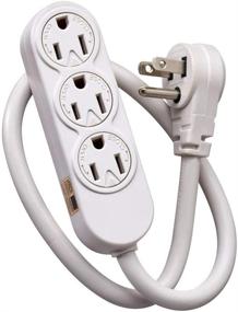 img 1 attached to 💡 Optimize Your Structured Media Center with Leviton 49605-APS 3-Outlet Power Strip in White