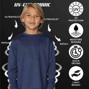 img 2 attached to 🌞 Stay Protected Under the Sun with INGEAR Boys' Swim Shirt - UPF Boys Sun Shirts | Long Sleeve Rash Guard Sports Shirt for Boys