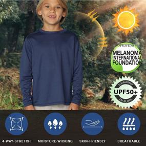 img 1 attached to 🌞 Stay Protected Under the Sun with INGEAR Boys' Swim Shirt - UPF Boys Sun Shirts | Long Sleeve Rash Guard Sports Shirt for Boys