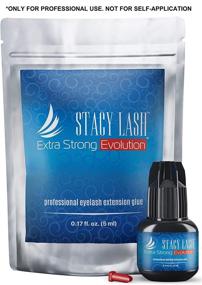 img 1 attached to 💪 Стройное Stacy Lash Клей для наращивания ресниц Extra Strong Evolution: время высыхания 1-2 сек, удержание до 8 недель, максимальная стойкость - черный клей только для профессионального использования.