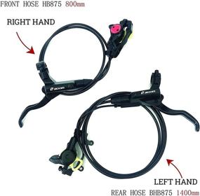 img 1 attached to 🚵 High-Performance LINGQUE Mountain Bike Hydraulic Disc Brake Set with Universal Adapter - Perfect Fit for XC Trail, E-Bike, Fat Bike