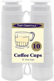 img 2 attached to 10-Count Pack of White Party Essentials 8-Ounce Hard Plastic Coffee Cups