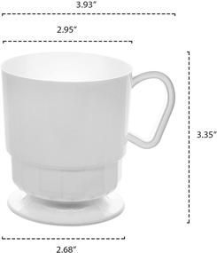 img 3 attached to 10-Count Pack of White Party Essentials 8-Ounce Hard Plastic Coffee Cups