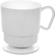 10-count pack of white party essentials 8-ounce hard plastic coffee cups logo