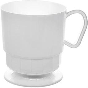 img 4 attached to 10-Count Pack of White Party Essentials 8-Ounce Hard Plastic Coffee Cups