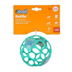 img 1 attached to 🔵 Bright Starts Oball Rattle Easy-Grasp Toy, Teal - 4 inch, Suitable for Newborns and Up
