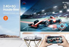 img 2 attached to 🎥 VIMGO Projector: Full HD 1080P, 9500Lux Mini Projector with 5G Wireless Synchronized Screen Mirroring. Ideal for Outdoor Entertainment - 250'' Display Supported! WiFi Movie Projector Compatible with Phone/TV Stick/PS5.