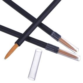 img 2 attached to 💄 Convenient 100-Pack Disposable Eyeliner Brush Applicator: Easy-to-Use Cosmetics Eye Wands for Flawless Makeup