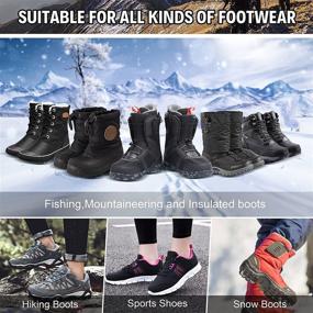 img 1 attached to Gpeng Crampons Ice Cleats: Top-rated 19 Spikes Stainless Steel Microspikes for Hiking, Fishing, Walking - Anti Slip Cleats for Shoes and Boots Women Men Kids