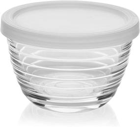 img 1 attached to 🍶 Libbey Small Glass Bowls with Lids - Set of 8, 6.25 Ounce Clear Dishware, 3.45-inch Diameter