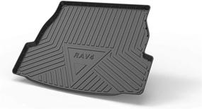 img 4 attached to 🚗 Rav4 Rear Cargo Liner: Waterproof Trunk Floor Mat for 2019-2020, Durable & Odorless Protective Liner