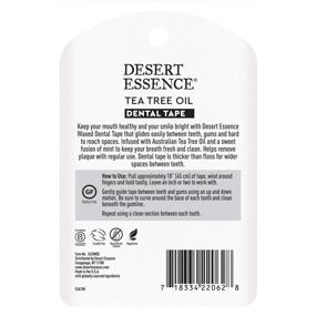 img 3 attached to 🌿Лента для чистки зубов Desert Essence Tea Tree Oil - 30 ярдов - пакет из 3 штук - натуральный воск с пчелиным воском - густая безломная нить - для поездки - удаляет накопленные остатки пищи - без жестокости антисептик: эффективное решение для устной гигиены.