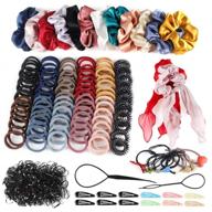 🎀 girls' hair accessories set: scrunchies, hair elastics, ties, clips - 748pcs elastic hair bands for women and girls logo