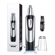 💇 professional nose and ear hair trimmer for men and women - painless nose hair remover with dual edge blades, waterproof electric nose clippers, ideal gift logo