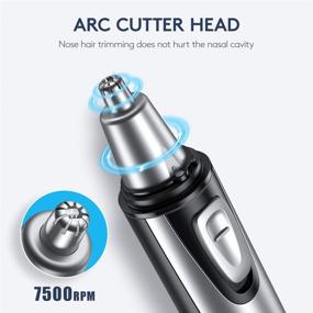 img 3 attached to 💇 Professional Nose and Ear Hair Trimmer for Men and Women - Painless Nose Hair Remover with Dual Edge Blades, Waterproof Electric Nose Clippers, Ideal Gift