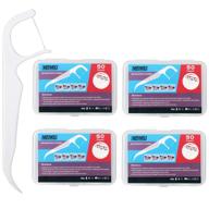 🦷 meomou ortho flossers for braces - 4 pack, orthodontic floss picks, 50 count - improve your braces flossing routine logo
