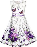 🦋 purple butterfly flower girls' clothing dress for better seo logo