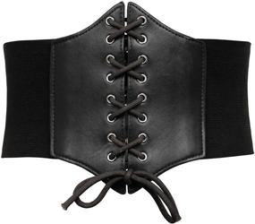 img 4 attached to GRACE KARIN Steampunk Underbust Leather Women's Belt Accessories