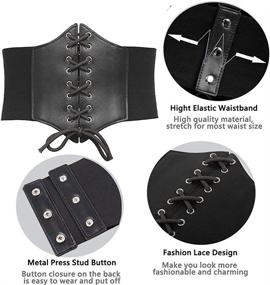 img 1 attached to GRACE KARIN Steampunk Underbust Leather Women's Belt Accessories