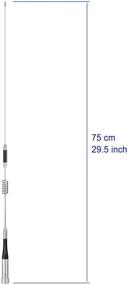 img 1 attached to 📡 Автомобильная антенна Bingfu для рации VHF UHF 136-174 МГц 400-470 МГц для автомобилей и грузовиков для любительской радиосвязи с кронштейном для крепления на губу и разъемом PL259 для мужчин 5м кабель RG58 длиной 16,5 фута