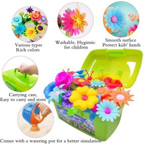 img 3 attached to 🌸 Scientoy STEM Toys: Build a Flower Garden for Girls - 130 PCS Pretend Gardening Gift Set, Floral Arrangement Playset for Kids Ages 3-7. Educational Activity Ideal for Child's Learning Experience