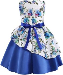img 1 attached to 👸 Enchanting Princess Print Christmas Dresses for Girls' Holiday Clothing
