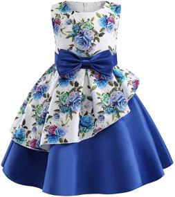 img 3 attached to 👸 Enchanting Princess Print Christmas Dresses for Girls' Holiday Clothing