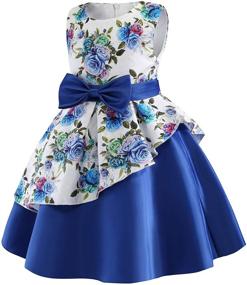 img 2 attached to 👸 Enchanting Princess Print Christmas Dresses for Girls' Holiday Clothing