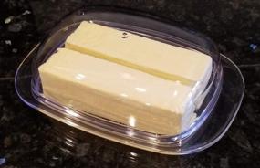 img 3 attached to 🧈 Spacious Clear Acrylic Butter Server: Convenient Double Width Storage Solution