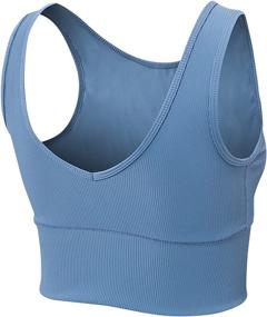 img 3 attached to 🏋️ Women's Padded Sports Bra Crop Top Tank, Comfortable Cami Bra for Workout, Running, Yoga, Gym - Athletic Camisole Shirts