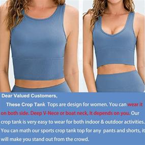 img 2 attached to 🏋️ Women's Padded Sports Bra Crop Top Tank, Comfortable Cami Bra for Workout, Running, Yoga, Gym - Athletic Camisole Shirts