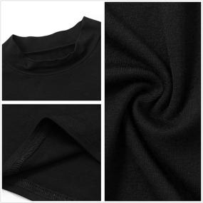 img 1 attached to 👚 Formeet17 Women's 2-Pack Long Sleeve Mock Neck T-Shirt - Basic Stretchy Layered Comfy Mock Neck Shirt