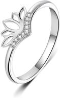серебряное кольцо с красивым цирконом для свадьбы boruo логотип