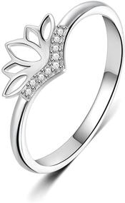 img 3 attached to Серебряное кольцо с красивым цирконом для свадьбы BORUO