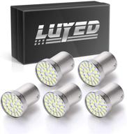 luyed 5 x 280lumens 1156 3014 24-ex chipsets 1156 1141 1003 7506 led bulbs for rv camper, xenon white - superior illumination for single side irradiation logo