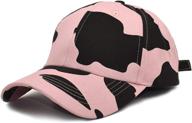 🧢 unisex adjustable baseball cap with womens cow print - casual cotton sun hat ideal for teen girls logo