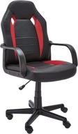 🔴 premium gaming style office chair in vibrant red by amazon basics logo