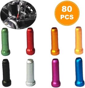 img 3 attached to VTurboWay 8 Color 80 PCS, Cable End Crimps, Bike Cable End Caps, Alloy Road Mountain Bikes Brake Tips Shifter, 10 PCS for Each Color - Red, Black, Golden, Silver, Green, Blue, Purple, and Orange