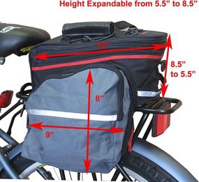 img 2 attached to 🚲 BIRIA Rear Rack Bag: Convenient Bicycle Rack Bag with Retractable Side Panniers - Picolo Edition