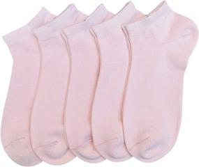 img 4 attached to 🧦 Soft and Stylish Women's Bamboo Ankle Socks - Odor Resistant, Pastel Colors, Low Cut - 5 Pairs