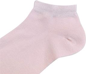 img 3 attached to 🧦 Soft and Stylish Women's Bamboo Ankle Socks - Odor Resistant, Pastel Colors, Low Cut - 5 Pairs