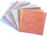 global art folia origami paper: crystal embossed, assorted iridescent colors - 50 sheets, 5-1/2 x 5-1/2 package logo