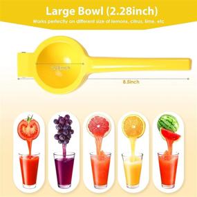 img 1 attached to 🍋 Upgraded Lemon Squeezer Manual - Fast Juice Extraction Citrus Press, Easy to Clean - Yellow