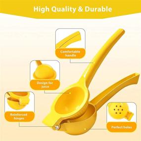 img 3 attached to 🍋 Upgraded Lemon Squeezer Manual - Fast Juice Extraction Citrus Press, Easy to Clean - Yellow